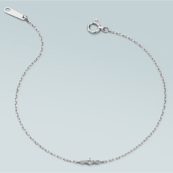 ホワイトゴールドブレスレットの商品画像