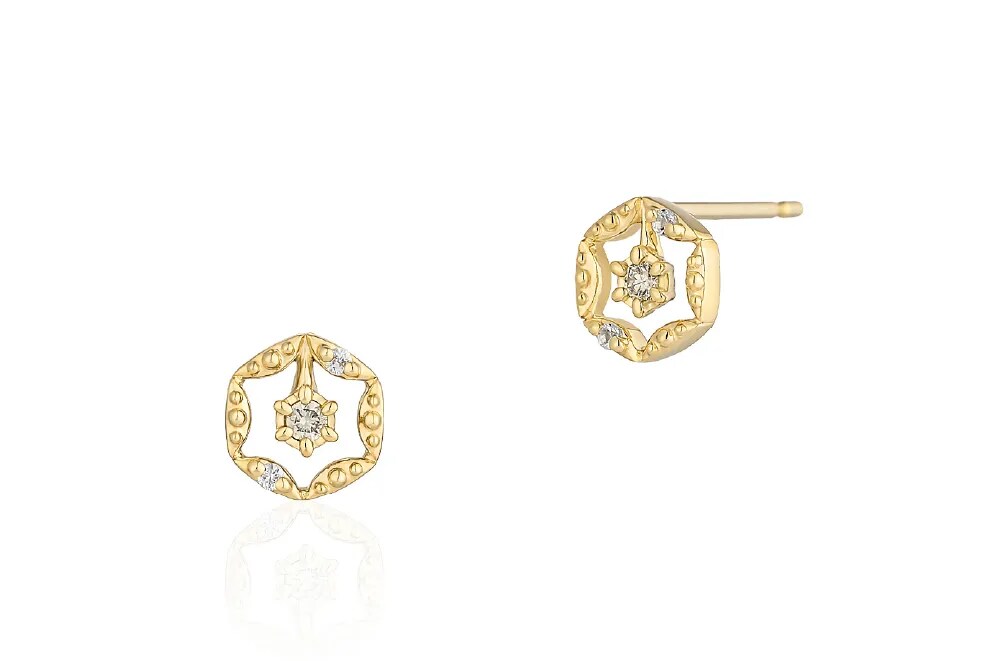 イエローゴールドピアスの商品画像