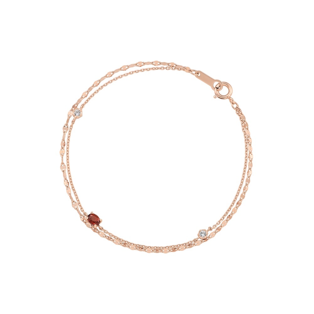 シルバーガーネットブレスレット ￥17,600