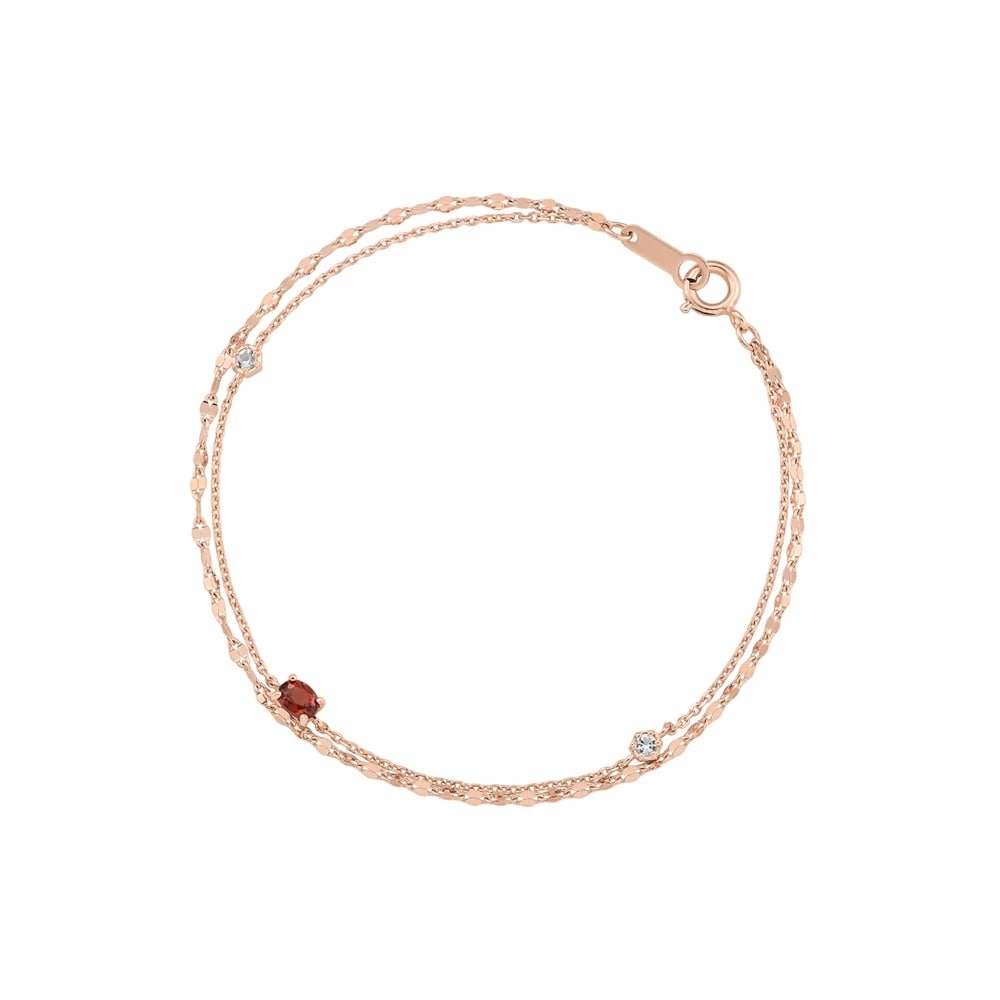 シルバーガーネットブレスレット ¥17,600