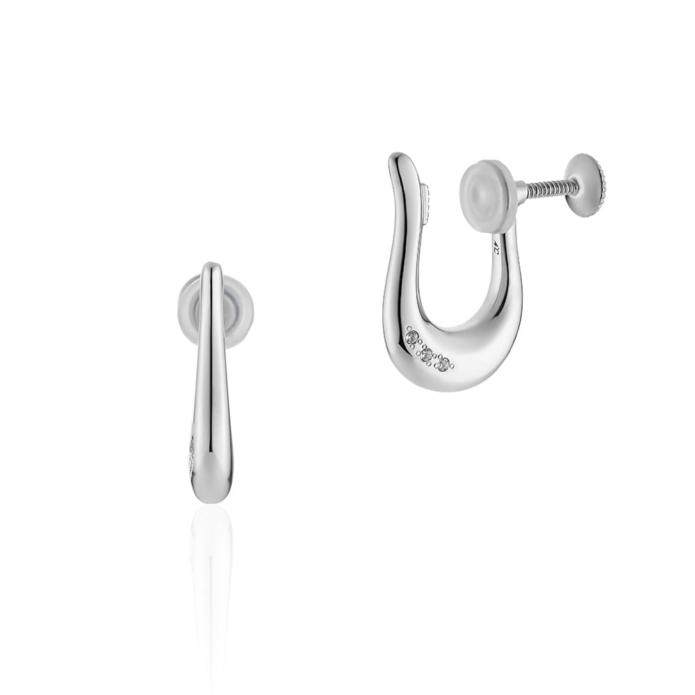 シルバー馬蹄モチーフイヤリング ￥27,500