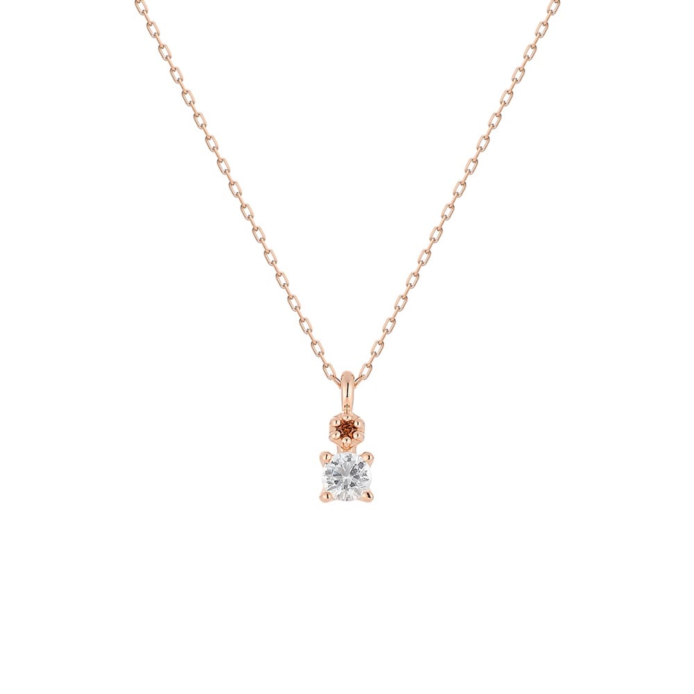 K10ピンクゴールドガーネットネックレス ￥33,000