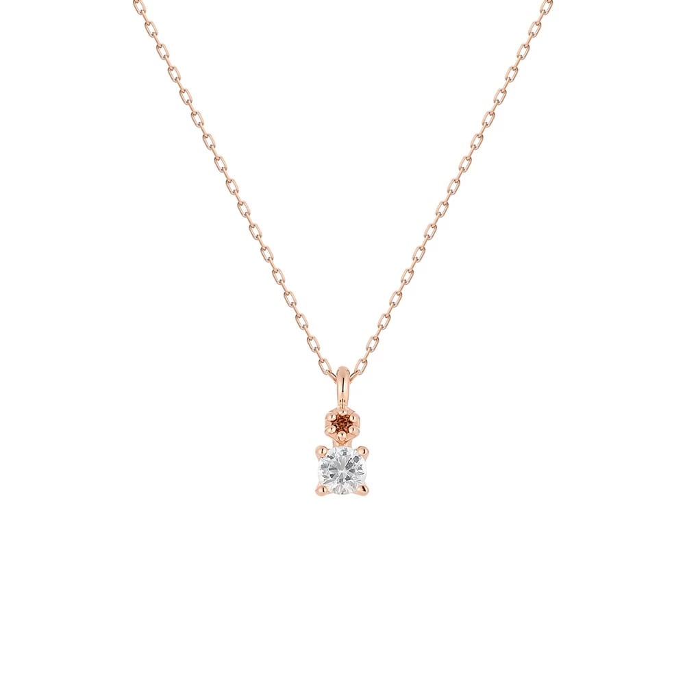 K10ピンクゴールドガーネットネックレス ¥33,000