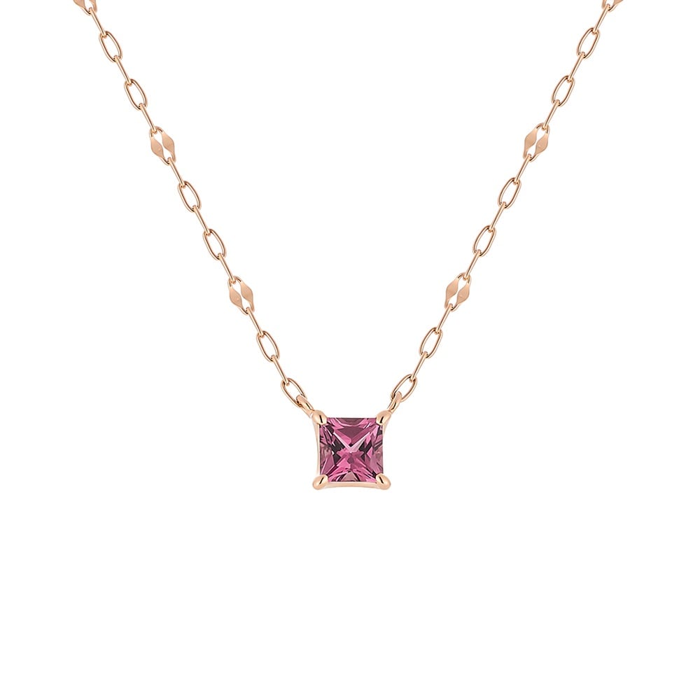 K10ピンクゴールドガーネットネックレス ￥39,600