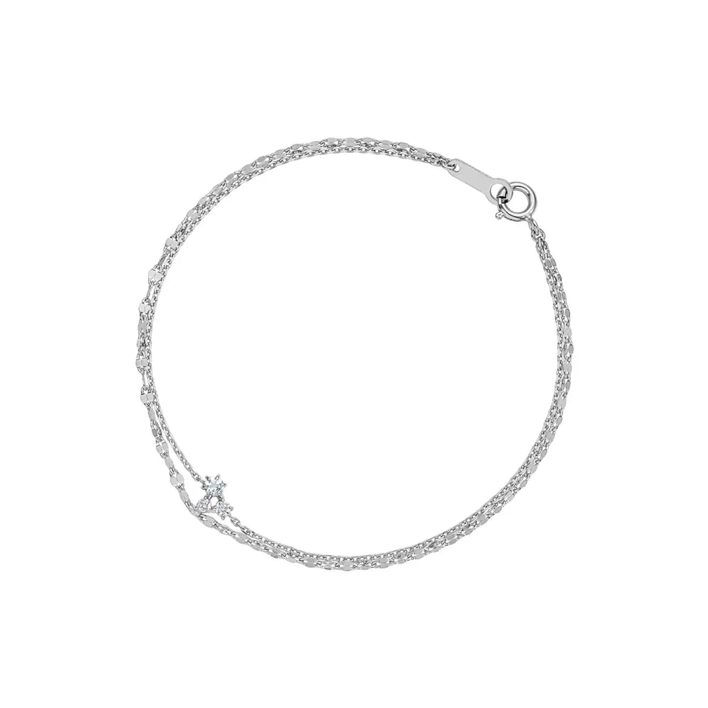 シルバーアクアマリンブレスレット ¥17,600