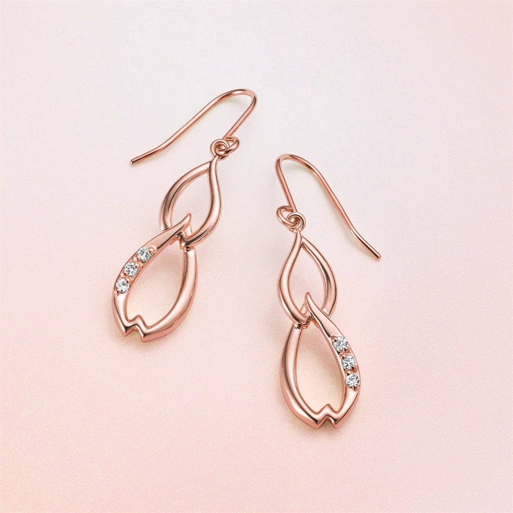 シルバー ホワイトトパーズ ピアス