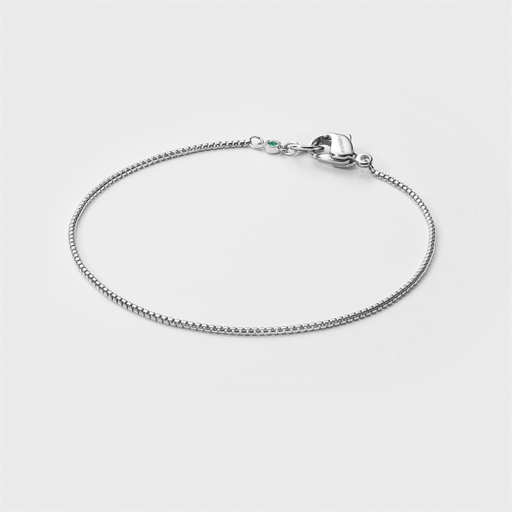 シルバーエメラルドブレスレット ￥17,600