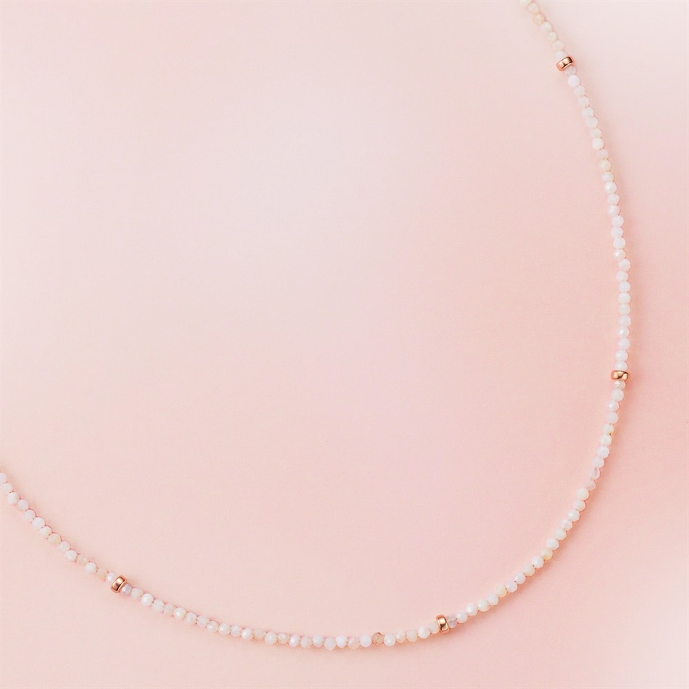 シルバー ピンクオパール ネックレス