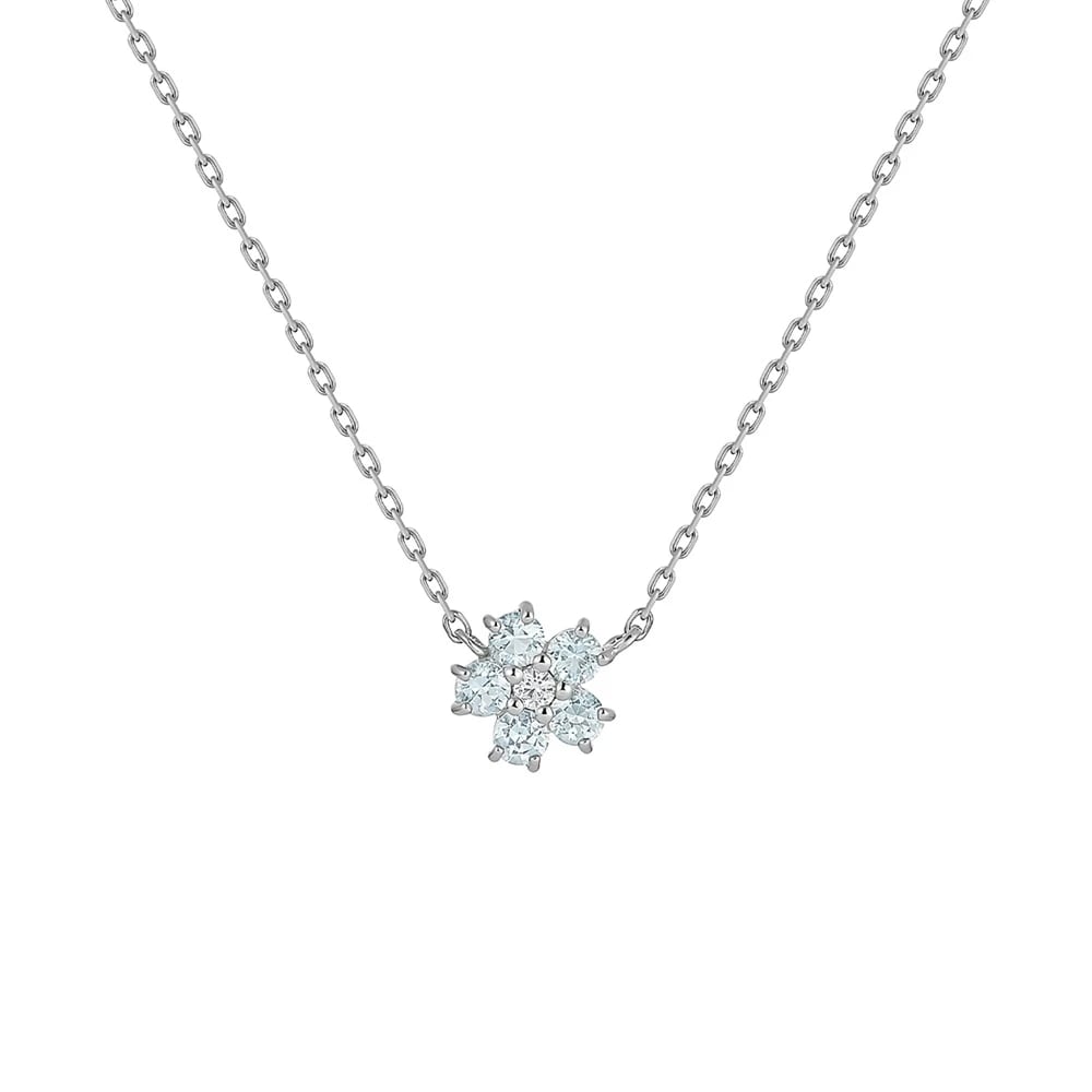 シルバーアクアマリンネックレス ¥19,800