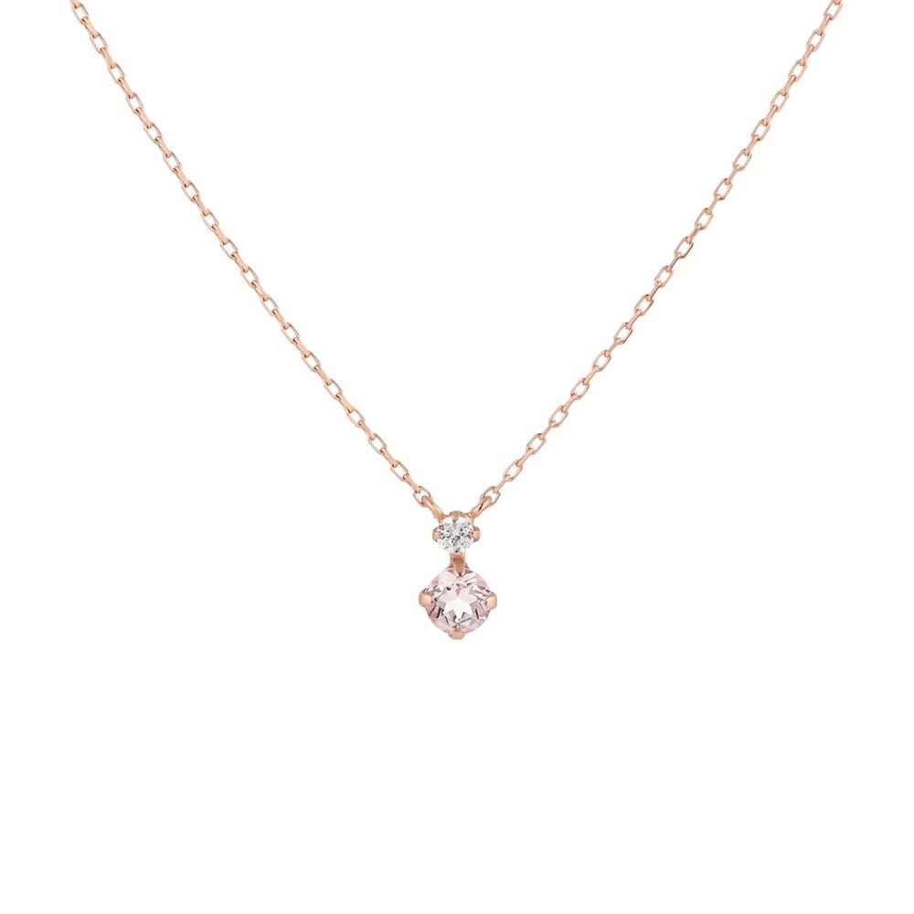 K10ピンクゴールドモルガナイトネックレス ¥35,200