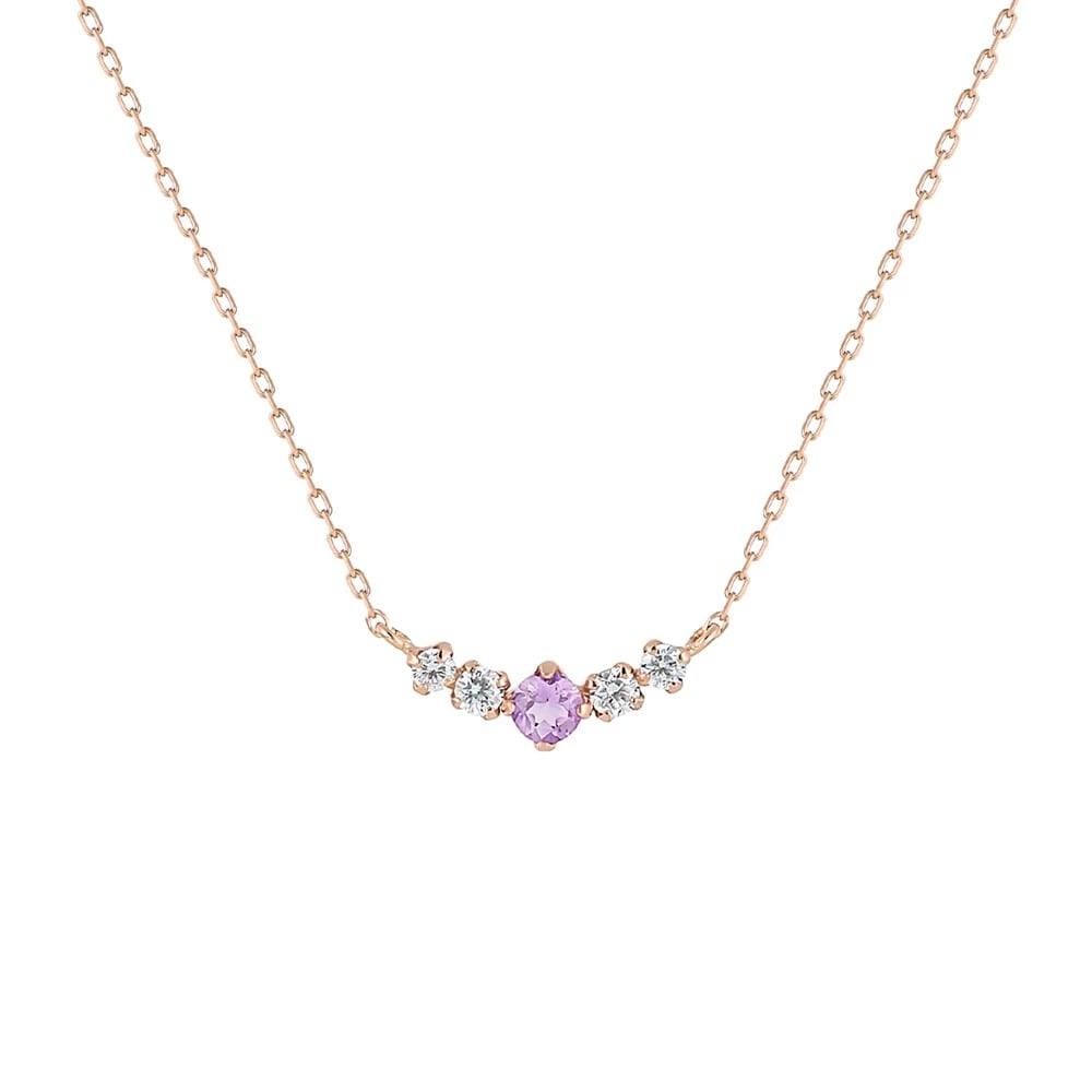 K10ピンクゴールドアメシストネックレス ¥33,000