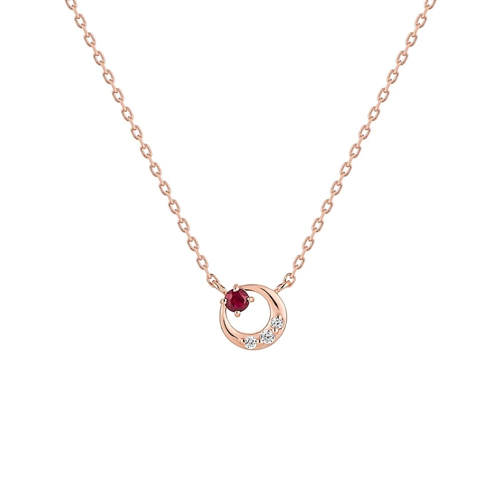 シルバー / ルビー ネックレス ¥23,100