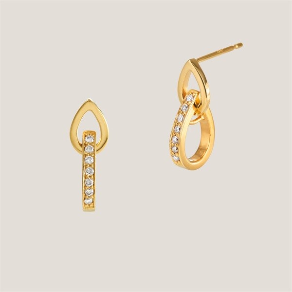 K18イエローゴールドダイヤモンドピアス ¥143,000