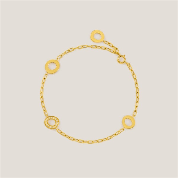 K18イエローゴールドダイヤモンドブレスレット ¥352,000