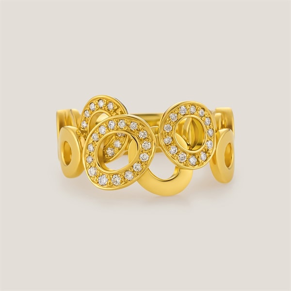 K18イエローゴールドダイヤモンドリング ¥550,000