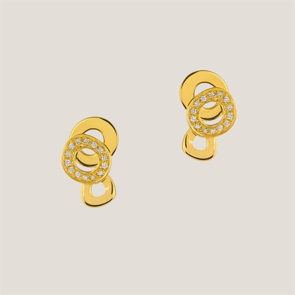 K18イエローゴールドダイヤモンドピアス ¥275,000