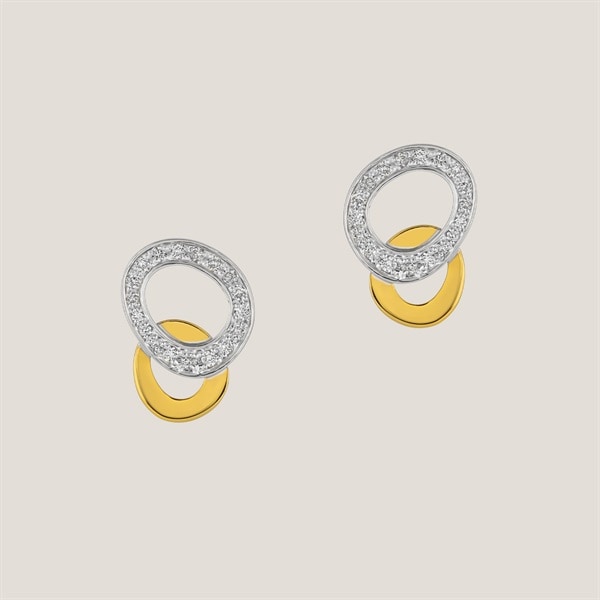 プラチナ/K18イエローゴールドダイヤモンドピアス ¥286,000