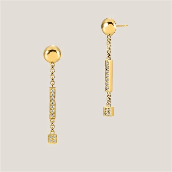 GÉOMÉTRIQUE K18YG PIERCED EARRINGS ¥352,000
