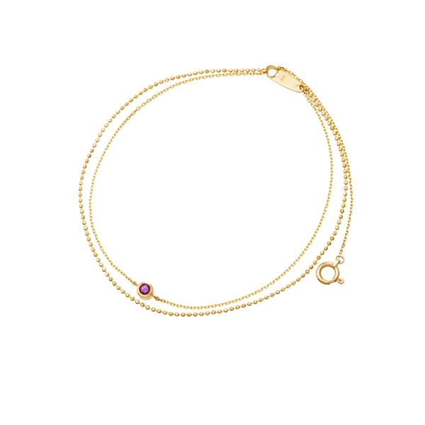 K10イエローゴールドアメシストブレスレット ¥39,600