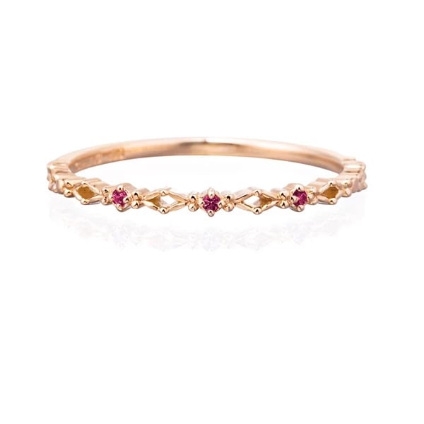 K10ピンクゴールドルビーリング ¥30,800