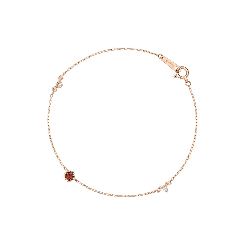 松竹梅モチーフのK10ピンクゴールドブレスレット ￥30,800