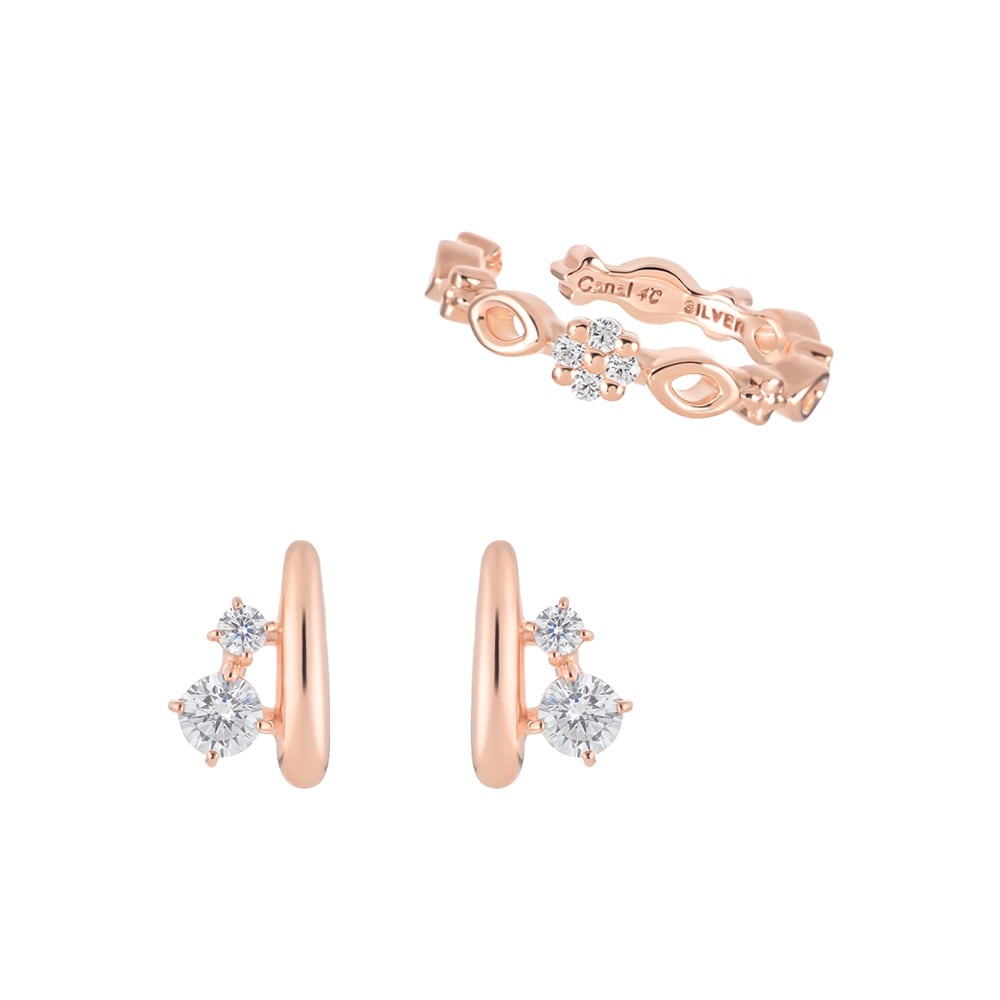 シルバーピアス＆イヤーカフセット ¥18,700