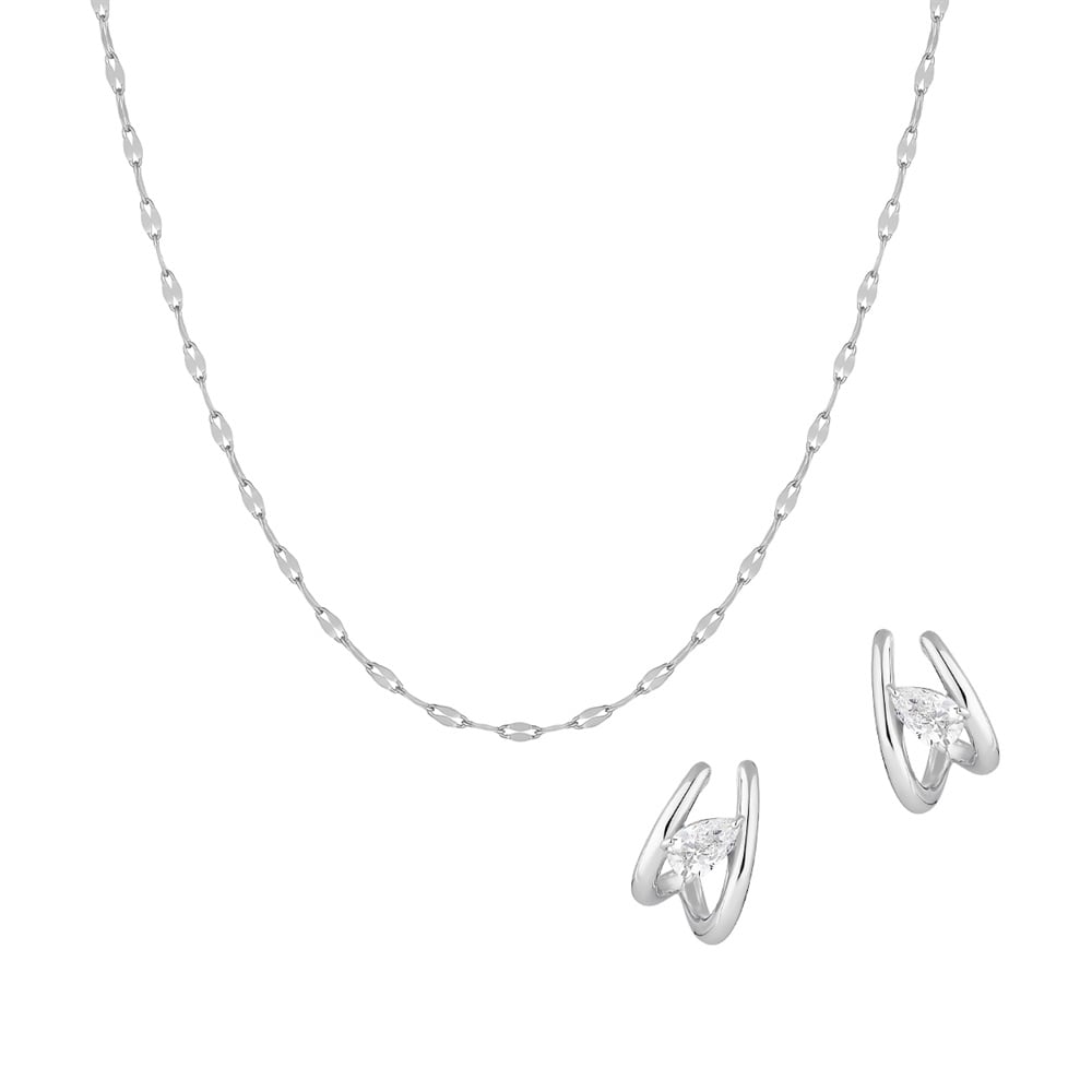 シルバーネックレス＆ピアスセット ¥18,700