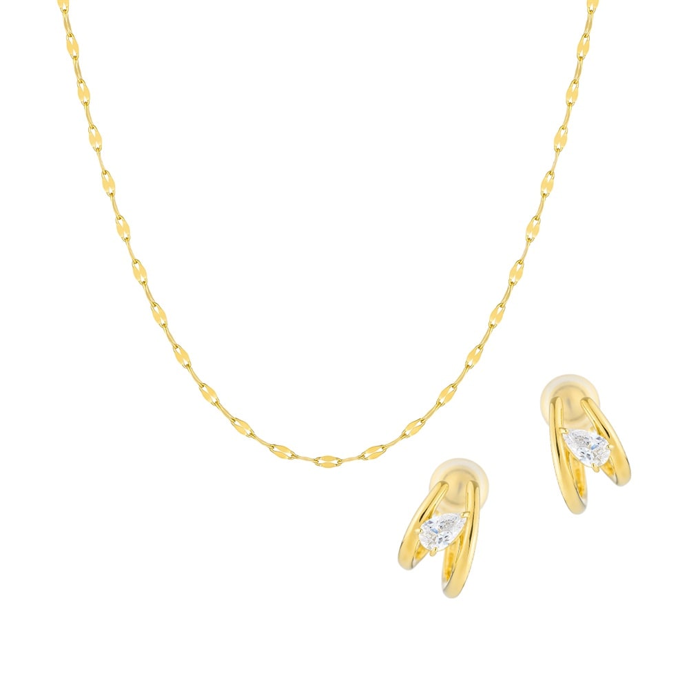 シルバーネックレス＆イヤリングセット ¥18,700