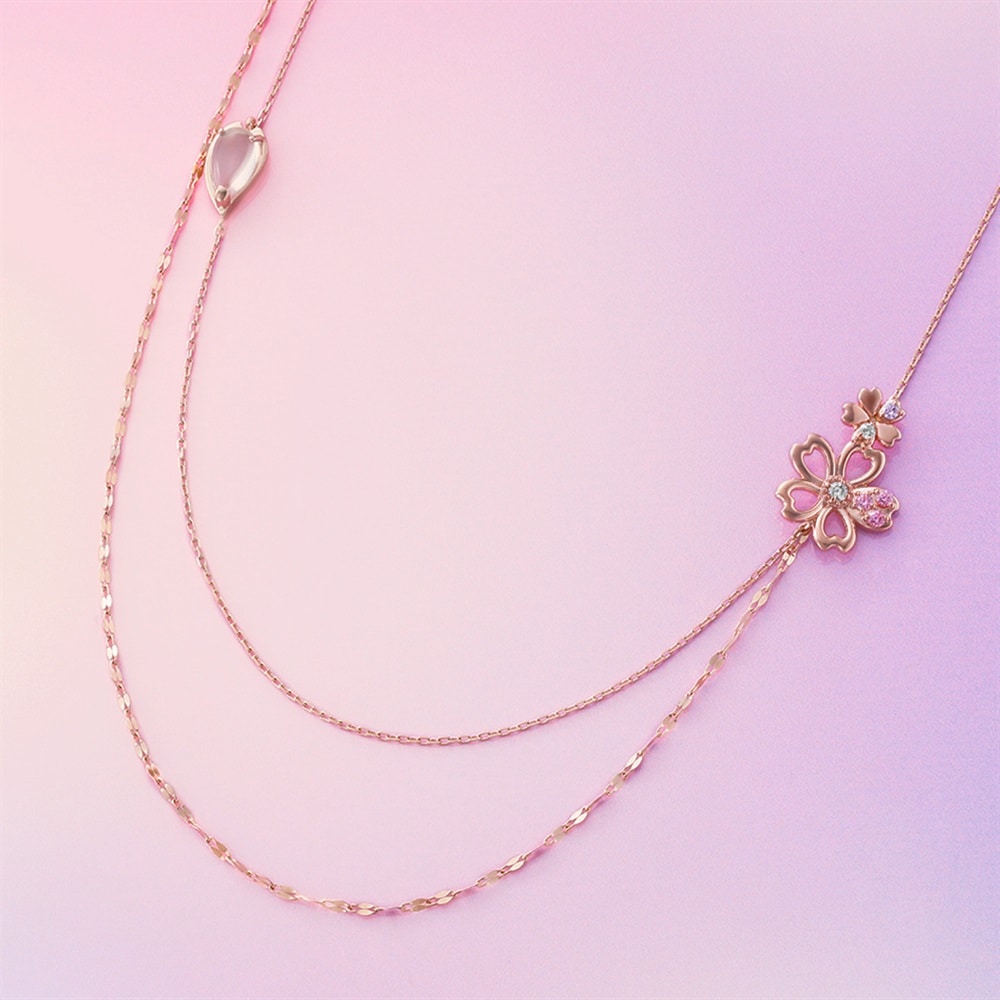 シルバーローズクォーツネックレス ¥22,000