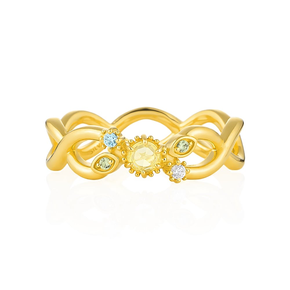 シルバーペリドットレモンクォーツリング ¥14,300