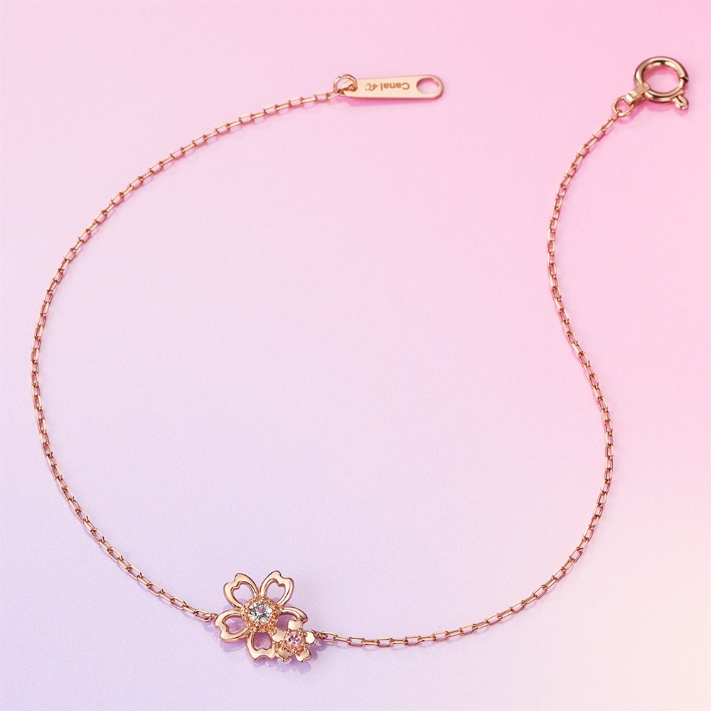 K10ピンクゴールドピンクトルマリンブレスレット ¥33,000