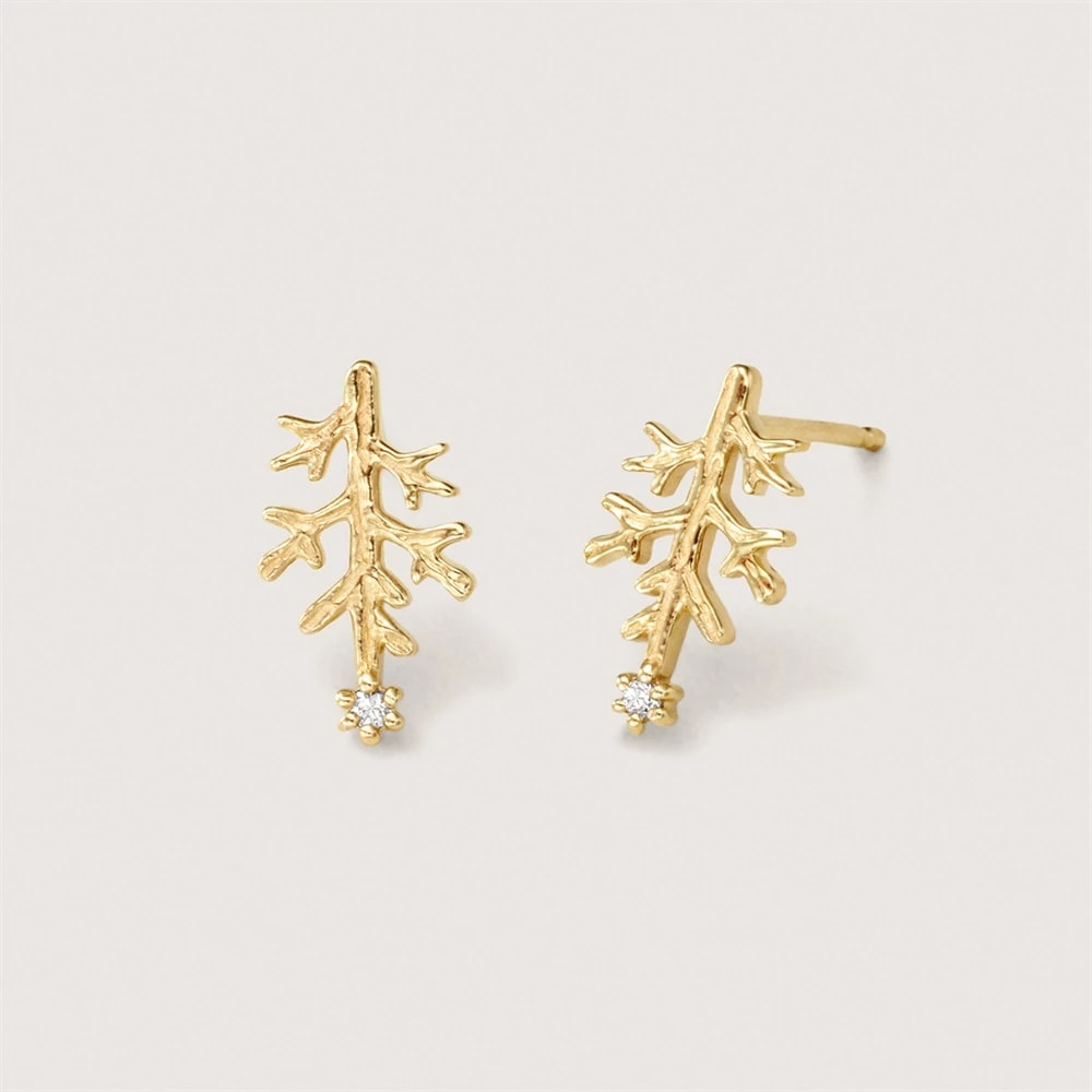 K10イエローゴールドダイヤモンドピアス ¥41,800