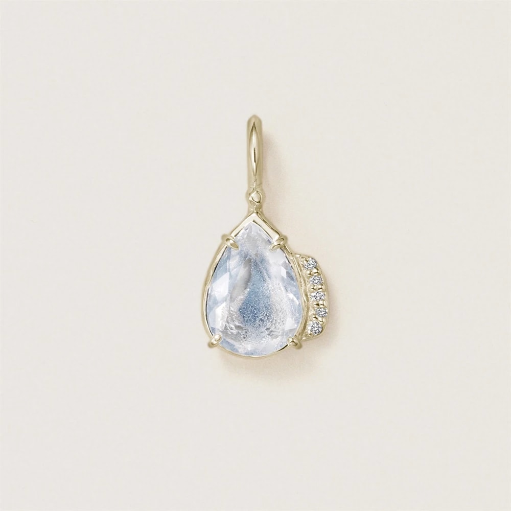 K10ホワイトゴールドクォーツチャーム ¥74,800