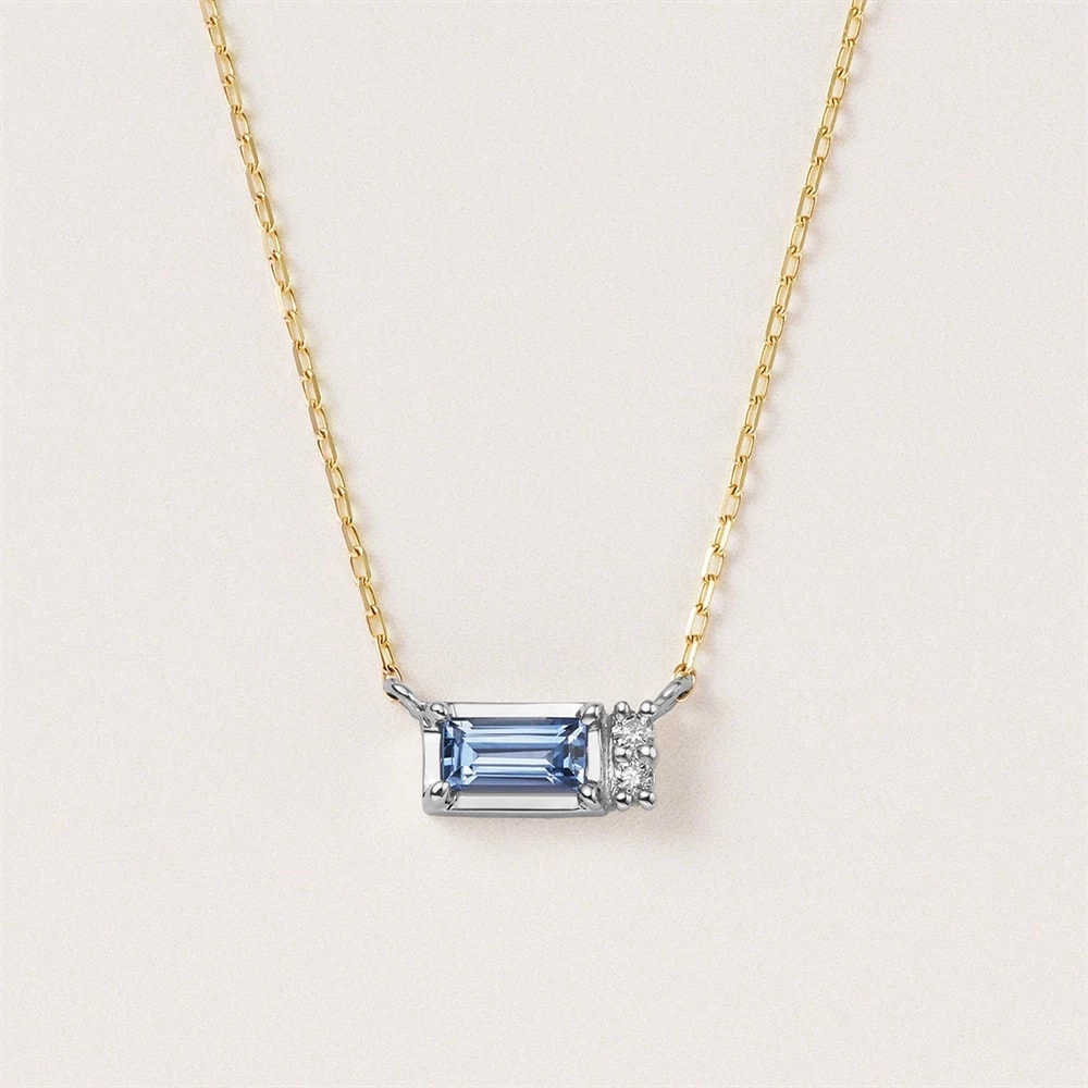 プラチナ/K10イエローゴールドネックレス ¥99,000