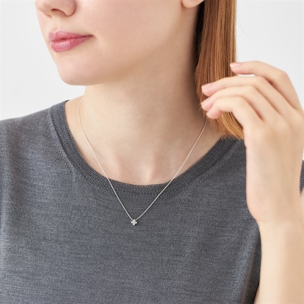 【新品未使用】4℃ エターナルシルバーネックレス 4℃】 エターナルシルバー ネックレス (4℃/ネックレス