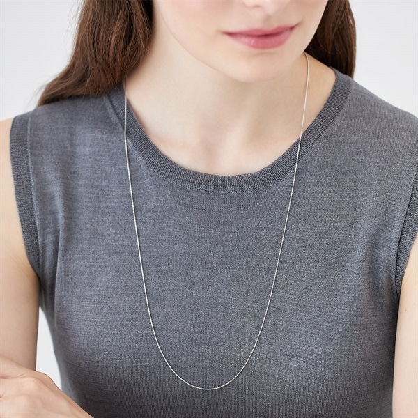 林*子様 14KT クリップネックレス 51cm 2mm シルバーネックレス(ロング/121cm)《M0010040》 | 京セラ