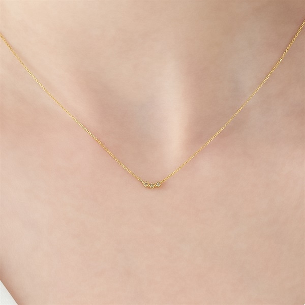 ネックレス　ゴールド ネックレス K10イエローゴールド ダイヤモンド合計0.02ct(円
