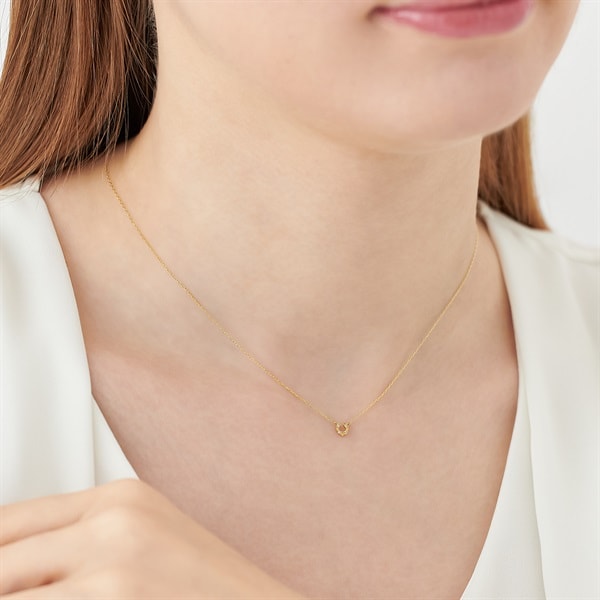 ete ネックレス k10 イエローゴールド ete K10 イエローゴールド一粒ネックレスシンプル定番