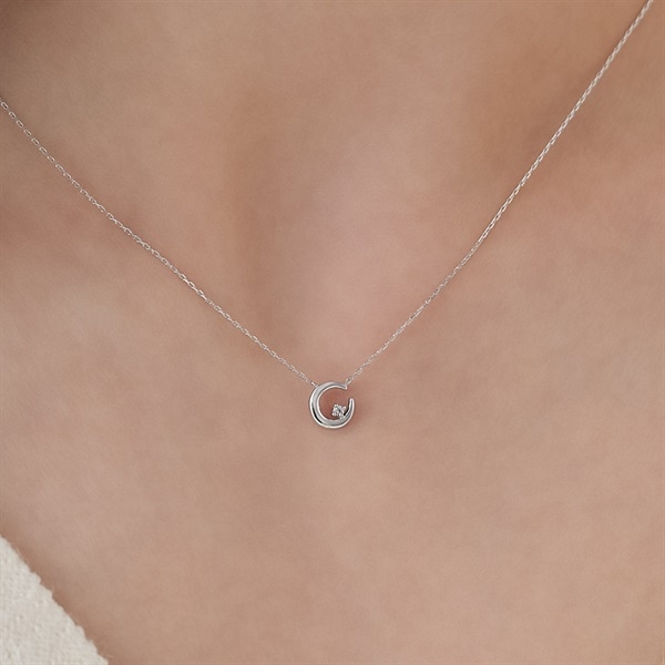 e.m. クリスタル ネックレス DIAMOND HORSESHOE NECKLACE(2JN1039)K10 ネックレス｜スター