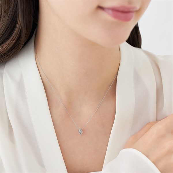 ４℃ K10ホワイトゴールド ネックレス 12月誕生石 12月誕生石 K10 ホワイトゴールド タンザナイト ネックレス（0452-1184