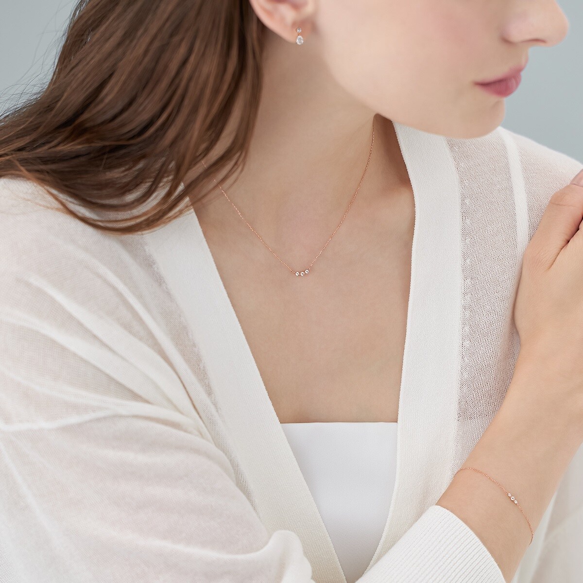 アクセサリー ya ブレスレット K10イエローゴールド スカルチェーン(18センチ)(地