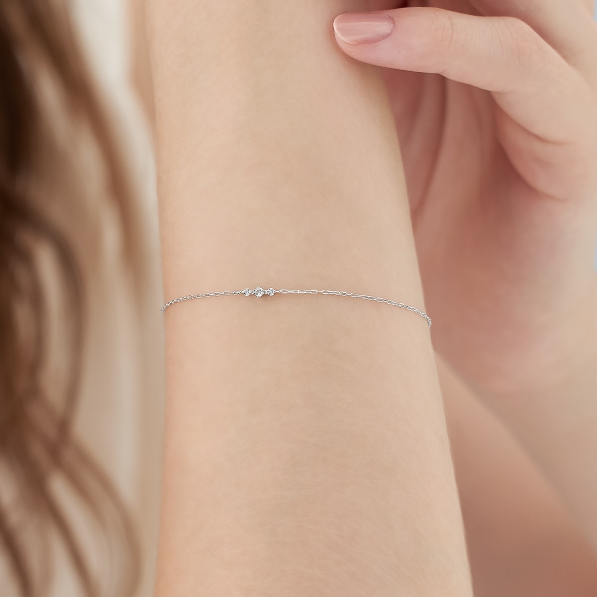 K10ホワイトゴールド ブレスレット | 112546633201 | 【公式】4