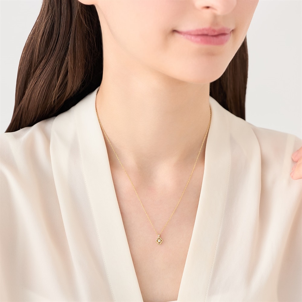 JILL STUART k10 イエローゴールドリボンダイヤモンドネックレス K10イエローゴールド ネックレス | 112636123003 | 【公式】4