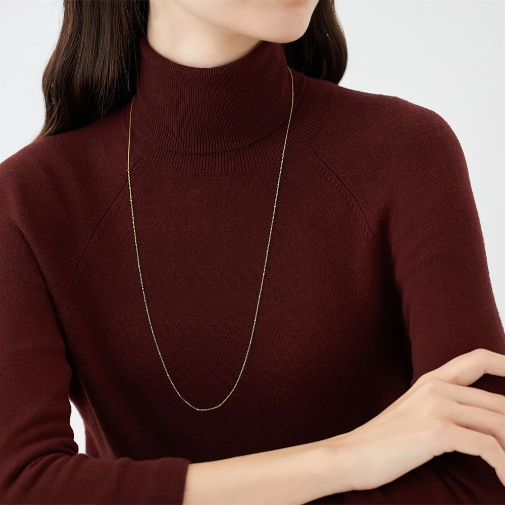 K10イエローゴールドネックレス（70cm）着用イメージ