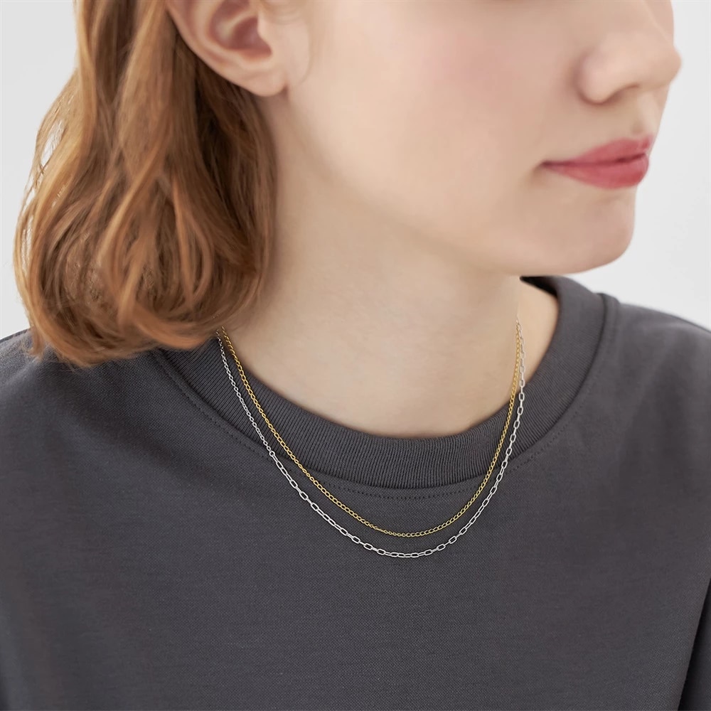 シルバーネックレス 着用イメージ