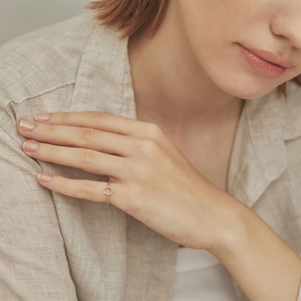 K10イエローゴールド カフリング ¥37,400