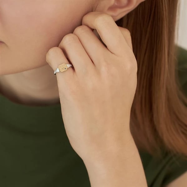 K10イエローゴールド/シルバー リング ¥19,800