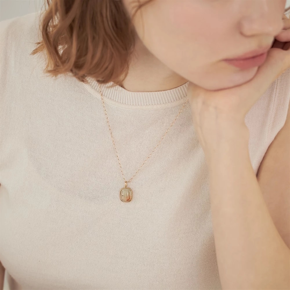 K10イエローゴールドフェルスパーチャーム ¥59,400