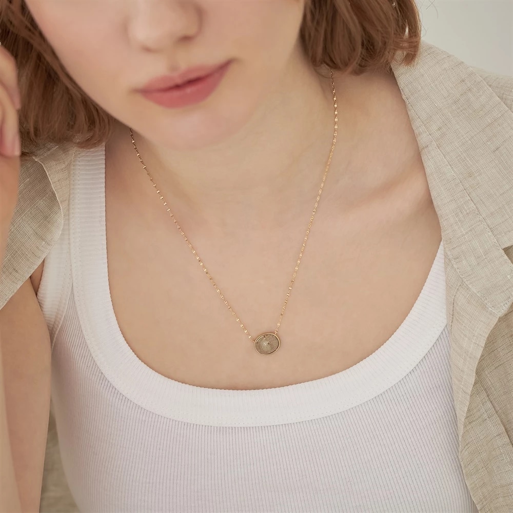 K10イエローゴールドフェルスパーネックレス ¥96,800